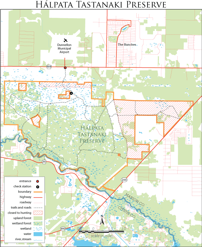 Hálpata Tastanaki Preserve Hog Hunt Map